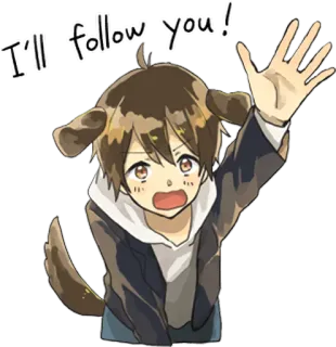 Canine boy ENG :: @line_stickers telegram stickers