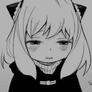🎀 Anya Forger Spy x Family anya forger, spy x family, anime, manga, müde, schläfrig telegram sticker