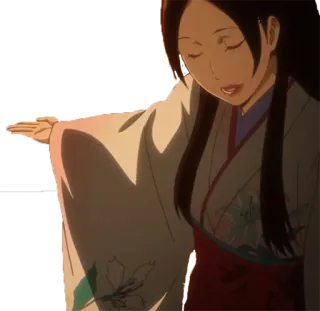 💁 anime, woman, kimono, japanese, cartoon telegram sticker