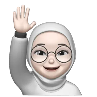 🦴 Hijab, Emoji, Gruß, Winken, Frau, Freundlich, Islam telegram sticker