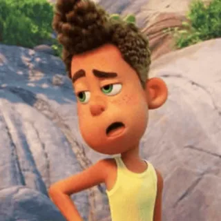 🤔 Luca Cartoon, Disney, Pixar, Figur, Luca, Animation telegram sticker