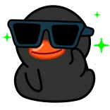 😎 Desenho animado, Pato, Óculos de sol, Legal, Engraçado, Personagem telegram sticker