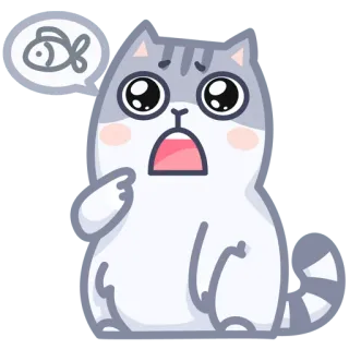 🐠 gato, peixe, fofo, anime, kawaii telegram sticker