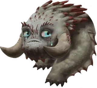 😢 triste, monstruo, llorando, animal, criatura, lágrimas telegram sticker