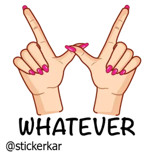 👐 WHATEVER Gesto della mano, Qualunque cosa, Atteggiamento, Espressione, Indifferenza telegram sticker