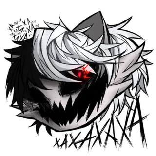 🐱 хахаха Anime, Monster, Kucing, Gelap, Iblis, Gotik, Jahat telegram sticker