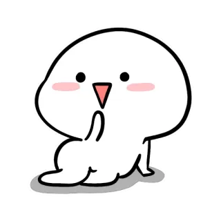 ☺️ cartoon, shush, finger, quiet, silent telegram sticker