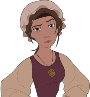 😒 Sarah Hawkins Treasure Planet cartone animato, donna, madre, il pianeta del tesoro, Sarah Hawkins, Disney telegram sticker