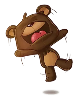 😌 orso, cartone animato, carino, animale, adesivo whatsapp sticker