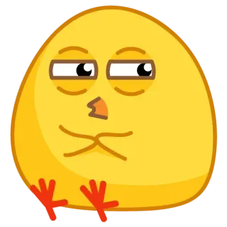 👀 gelber Vogel, Emoji, süß, Cartoon-Vogel whatsapp sticker