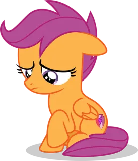 😔 Scootaloo My Little Pony Pony, Cartoon, Scootaloo, süß, Tier whatsapp sticker