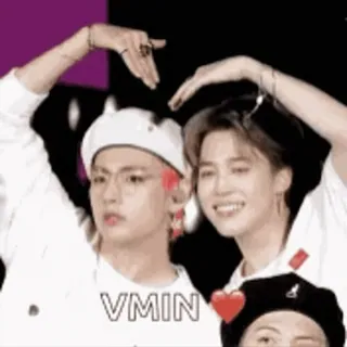 🎈 VMIN VMIN, K-Pop, amizade, coração, BTS, amor, idol telegram sticker