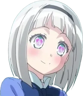 😃 动漫, 可爱, 女孩, 白发 telegram sticker