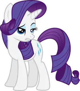 😒 Rarity My Little Pony Пони, Лошадь, Мультфильм, Рарити, MyLittlePony telegram sticker