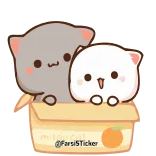 💃 mitos.cat @FarsiSticker mèo, mèo con, dễ thương, động vật, hộp, đáng yêu telegram sticker