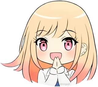 😲 anime, cartoon, chibi, cute, girl telegram sticker