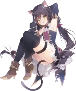 😯 anime, cat girl, kawaii, manga, illustration telegram sticker