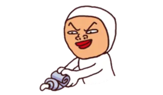 😡 cartone animato, dentifricio, espressione, persona whatsapp sticker