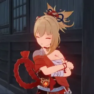 🎆 Yoimiya Genshin Impact Anime, Personaje de videojuego, Yoimiya, Genshin Impact whatsapp sticker