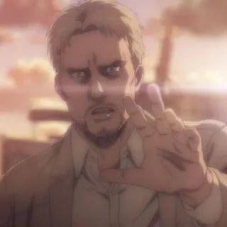 ⚔️ Reiner Braun Attack on Titan อนิเมะ, ตัวละคร, ไรเนอร์, ผ่าพิภพไททัน, ตัวละครอนิเมะ, จริงจัง, การ์ตูน whatsapp sticker