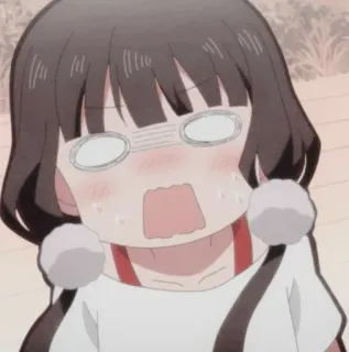 🍇 anime, cartoon, shocked, surprised, scared, cute telegram sticker