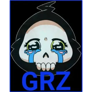 🙏 GRZ skull, crying, cartoon, grim reaper, anime, sad, cute telegram sticker