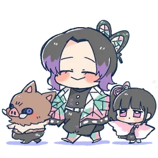 🦋 Shinobu Kocho Demon Slayer Anime, Demon Slayer, Chibi, Shinobu Kocho, Inosuke, Kanawo telegram sticker