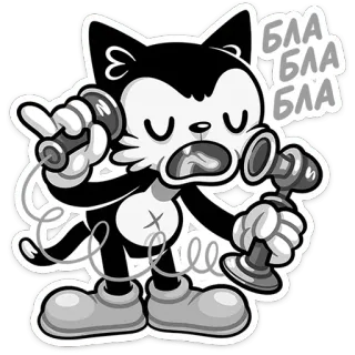 📞 БЛА
БЛА
БЛА cartoon, cat, telephone, talking, russian, sticker, grayscale telegram sticker