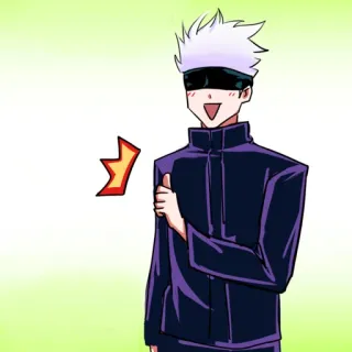 👍 Satoru Gojo Jujutsu Kaisen Anime, Pulgar arriba, Gojo, Satoru, Manga telegram sticker