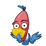 🤷♂️ burung kartun, lucu, konyol, emoji, stiker, karakter whatsapp sticker