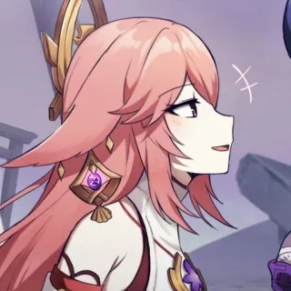 😏 Yae Miko Genshin Impact 动漫, 原神, 八重神子, 游戏 telegram sticker