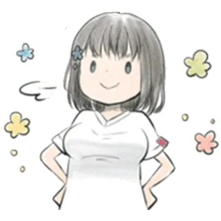 😤 Anime Mädchen, Chibi, Süß, Illustration telegram sticker