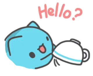 😗 Hello.? 만화, 귀여운, 동물, 안녕하세요, 차 telegram sticker