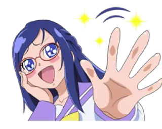 ☺️ Anime, Menina, Fofa, Brilho, Feliz telegram sticker