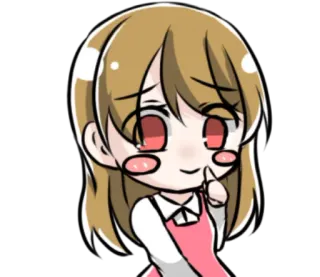 🙂 Anime, Desenho animado, Garota, Chibi, Corar, Fofo telegram sticker