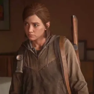 🪶 Ellie Williams The Last of Us персонаж, видеоигра, зомби, постапокалипсис, серьезный telegram sticker