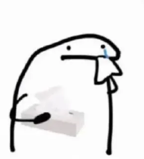 😭 cartoon, crying, sad, tear, tissue, drawing whatsapp sticker