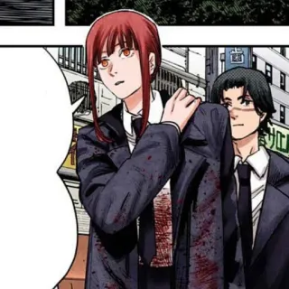🍒 Makima Chainsaw Man Anime, Manga, Blut, Charaktere telegram sticker