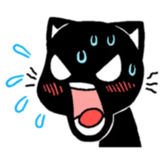 😠 emoji, expression, shocked, sweating, cartoon, scared telegram sticker