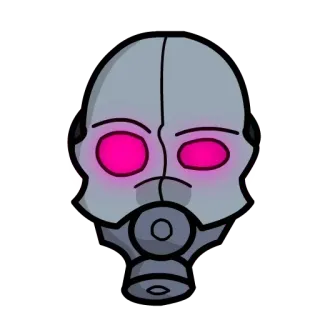 💬 helmet, gas mask, futuristic, sci-fi, mask, security telegram sticker