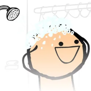 💦 Dusche, Cartoon, sauber, Badezimmer, Schaum, Hygiene telegram sticker