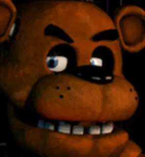 ⛓ Freddy Fazbear Five Nights at Freddy's jeu vidéo, horreur, animatronique, ours, mascotte, effrayant whatsapp sticker