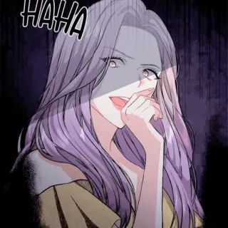 ✨ HAHA femme, rire, dessin animé, manga, personnage telegram sticker