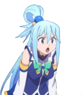 😠 Aqua Konosuba อนิเมะ, Konosuba, Aqua, Waifu, เทพธิดา, ต่างโลก telegram sticker