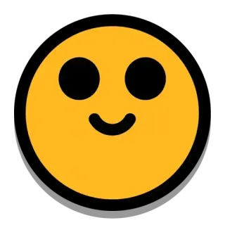 🙂 emoji, smiley face, yellow, happy, positive telegram sticker