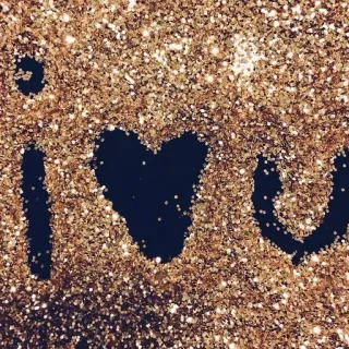 🫶 I ❤️ U amore, cuore, ti amo, glitter, scintillio, affetto telegram sticker