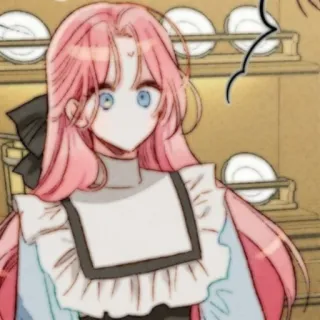 🎀 Anime, Manga, Cartoon, Pinke Haare, Blaue Augen, Charakter, Mädchen telegram sticker