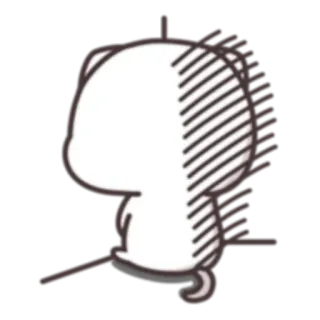 😔 cartoon, animal, illustration, sticker, white, black, cat telegram sticker