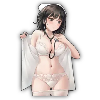 🔥 Anime, Verpleegster, Sexy, Lingerie, Meisje telegram sticker