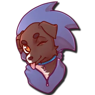 🐕 perro, animal, mascota, perro marrón, dibujo animado, lindo, sudadera con capucha telegram sticker